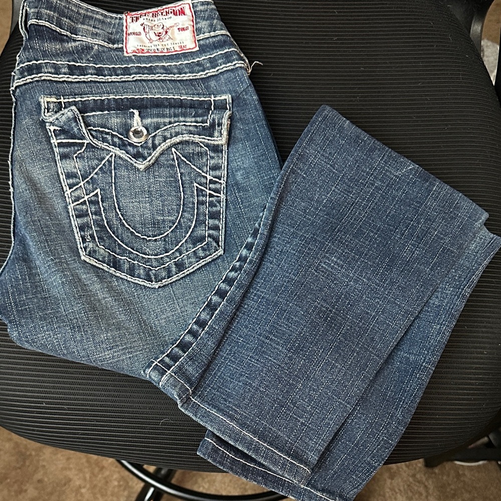 True Religion Women's Dark Blue Boot Cut Jeans